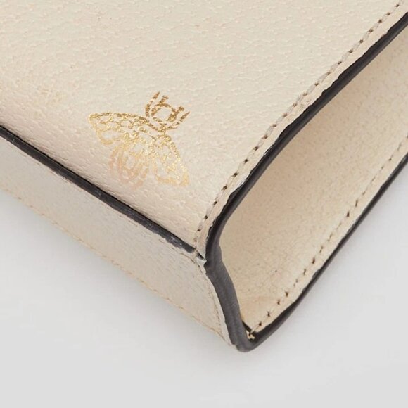 Gucci White Leather Star/Bee Small Padlock Crossbody Bag - Picture 5 of 11